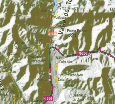 mapa de biescas